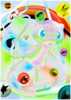 Colorful Mew card artwork